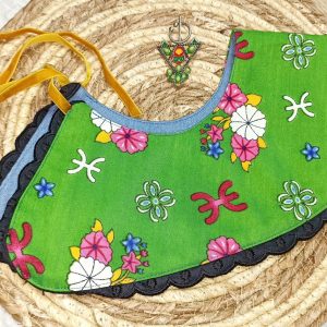Berber Claudine Blouse with Removable Kabyle Inspired Vintage Accessory Design
