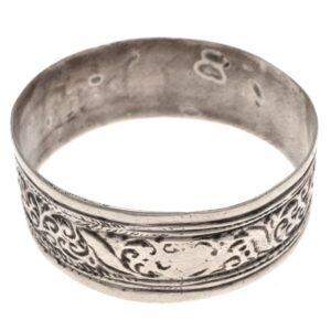 Antique Berber Silver Bracelet with Atlas Vegetal Engraved Motifs