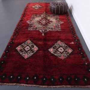 Berber Boujaad Wool Rug Handmade Vintage Atlas Living Room