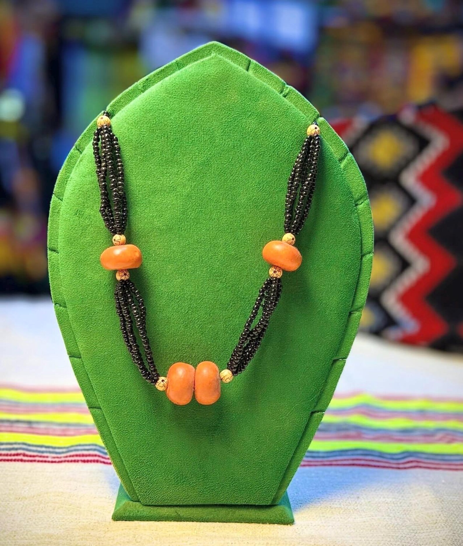 Amazigh Berber Handmade Beaded Necklace Traditional Tribal Statement Jewelry
