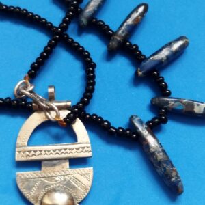 Tuareg Berber Amazigh Vintage South Cross Necklace with Beads