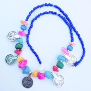 Amazigh Berber Colorful Beaded Handmade Statement Necklace Jewelry