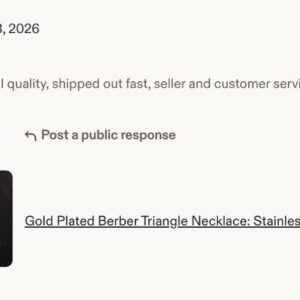 Amazigh Berber Gold Plated Triangle Necklace Stainless Steel Jewelry