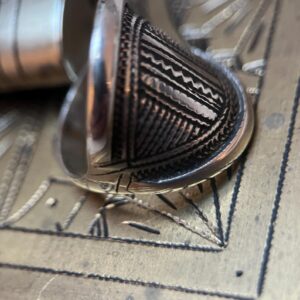 Amazigh Tuareg Chevalière Arrondie Massif Artisanat Silver Ring