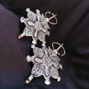 Berber Amazigh TIZERZAI Fibula Pair Vintage Silver Brooch Jewelry