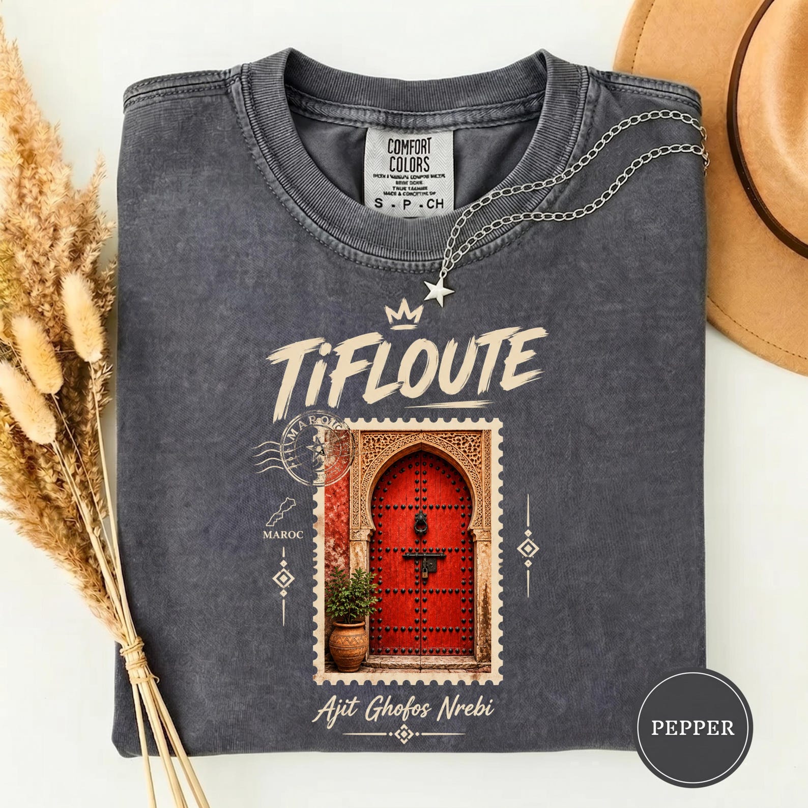 Amazigh Tifloute Berber Traditional Door Art Heritage T-Shirt