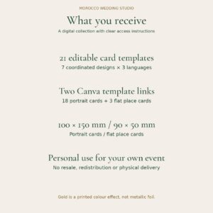 Amazigh Wedding Invitation Henna Editable Canva rendering of its Digital Download