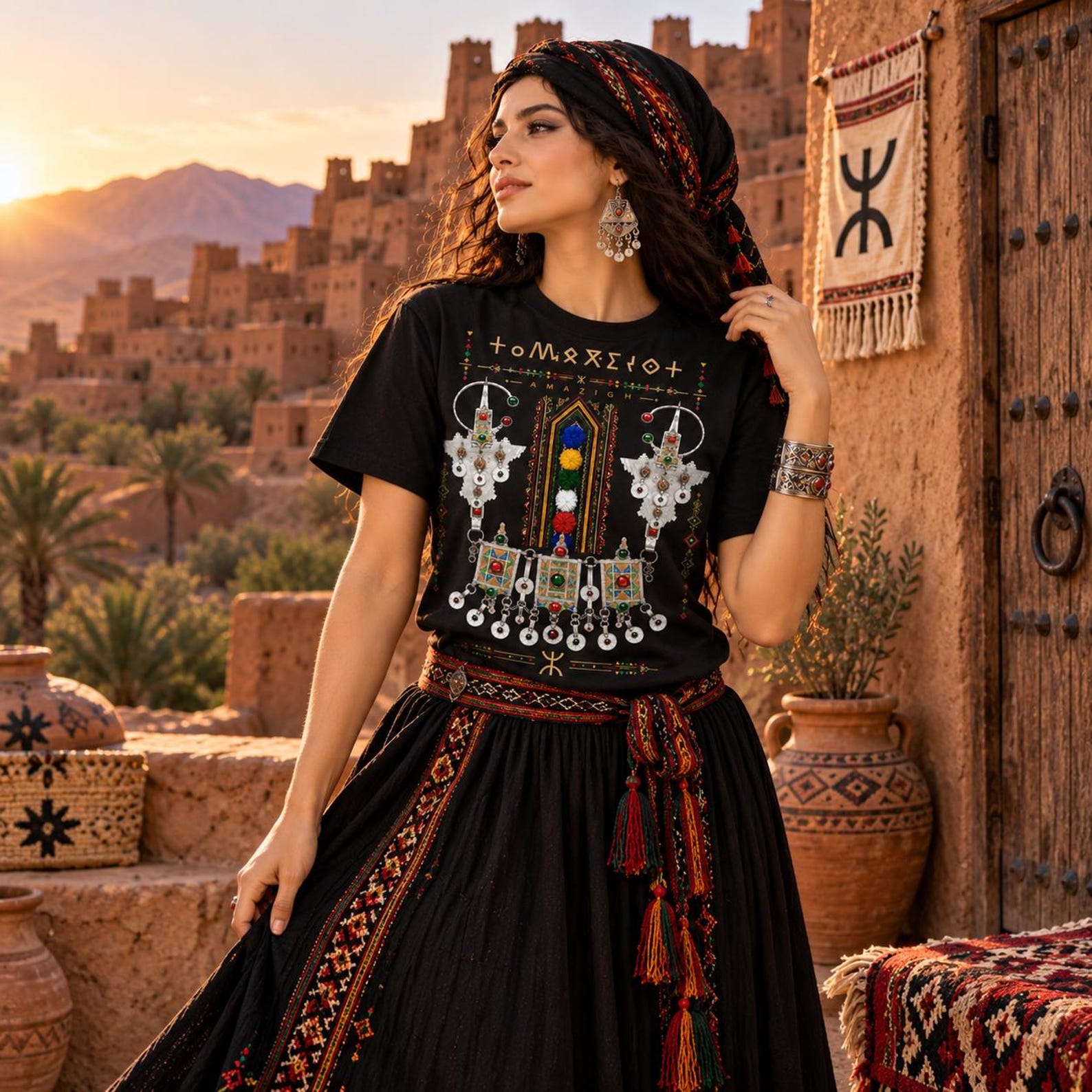 Amazigh Berber Jewelry Design T-Shirt PNG Digital Download Tamazight Yaz