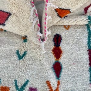 Berber Large Beni Ourain Colorful Geometric Wool Rug Decor