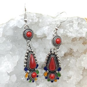 Amazigh Kabyle Berber Earrings with Traditional Ethnic Design