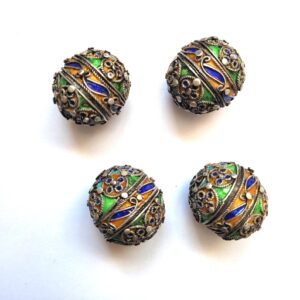 Berber tifinagh Maroc anciennes boules pectorales granulées Necklace