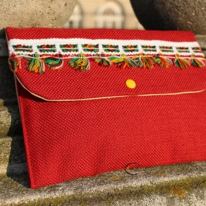 Berber Pochette Ruby Natural Fiber Travel Pouch with Pattern