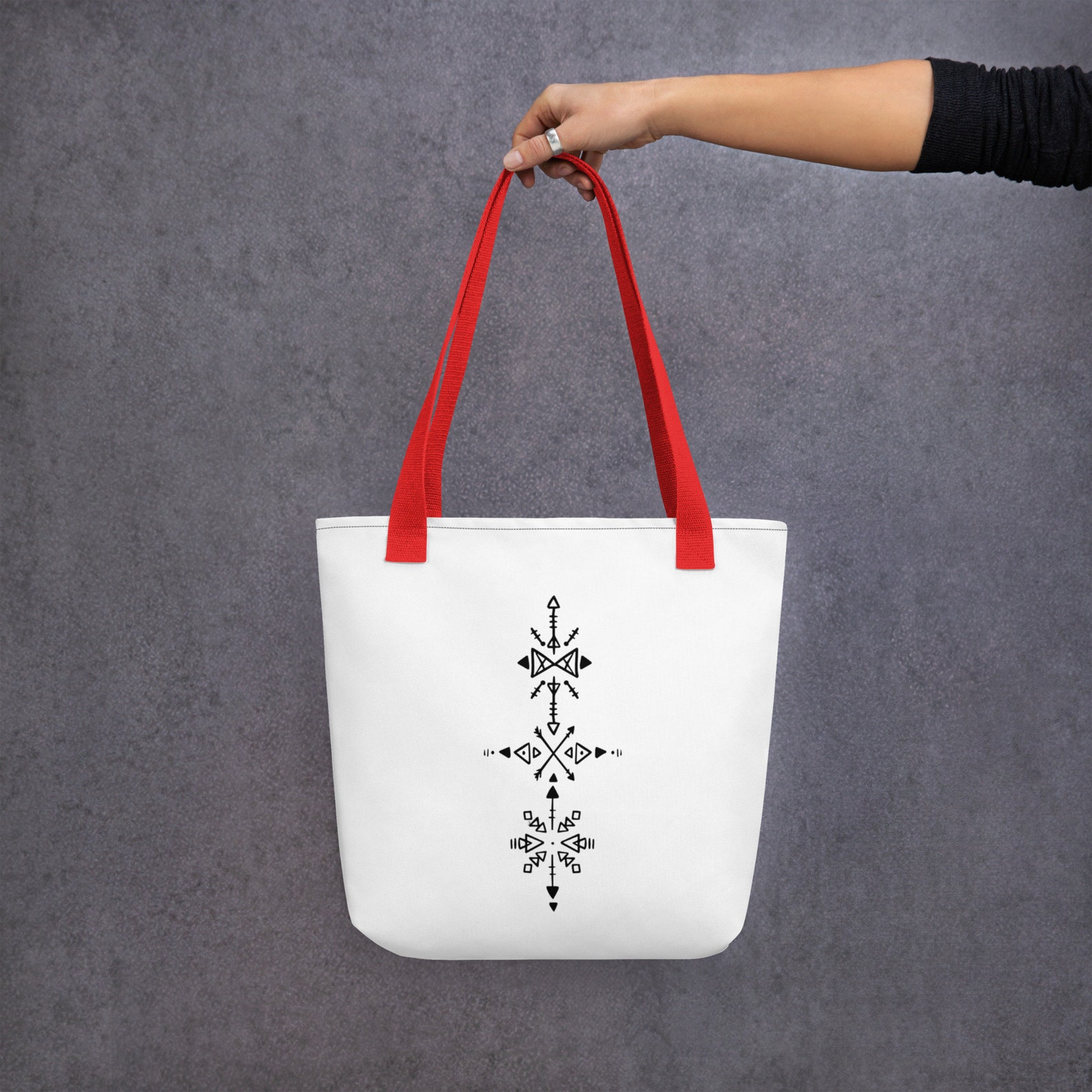 Amazigh Berber Kabyle Tifinagh Motifs Design Tote Bag
