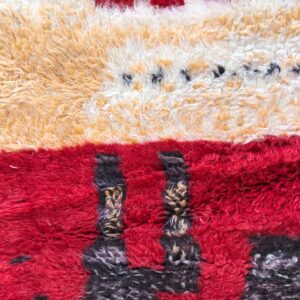 Amazigh Berber Colorful Taznakht Wool Rug Handcrafted Area Carpet