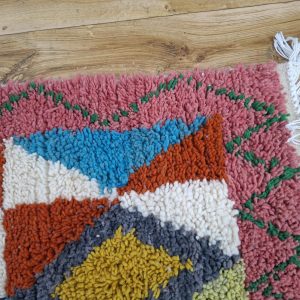 Berber Beni Ourain Handmade Wool Rug With Amazigh Patterns