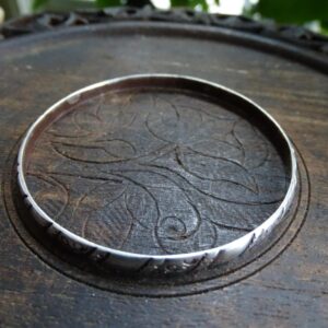 Vintage Amazigh Berber High-Grade Fine Silver Bangle Bracelet