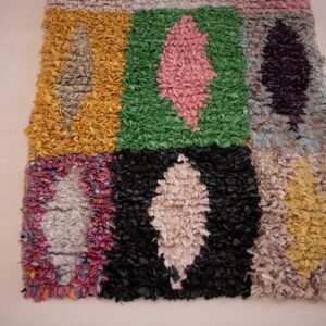 Berber Amazigh Handmade Boucharouite Wool Rug Runner Tribal Design
