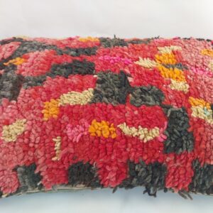 Aït Bou Ichaouen Berber Handmade Wool Pillow with Geometric Design