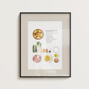 Amazigh Rechta Recipe Print Algerian Cuisine Kitchen Wall Art