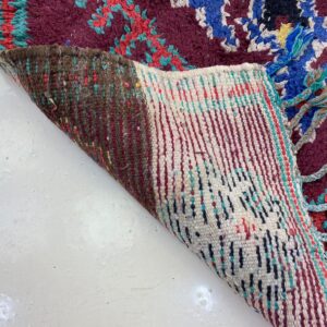 Berber Boucherouite Rugs with Amazigh Design Colorful Rug