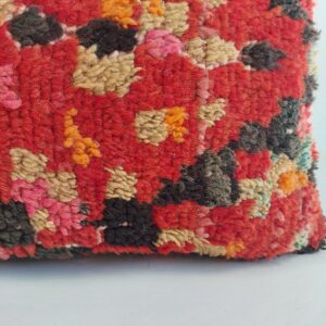Aït Bou Ichaouen Berber Handmade Wool Pillow with Geometric Design