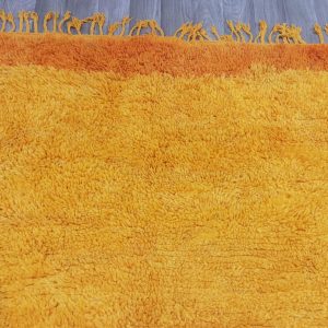 Berber Beni Ourain Vintage Orange Wool Rug Handmade Floor Decor