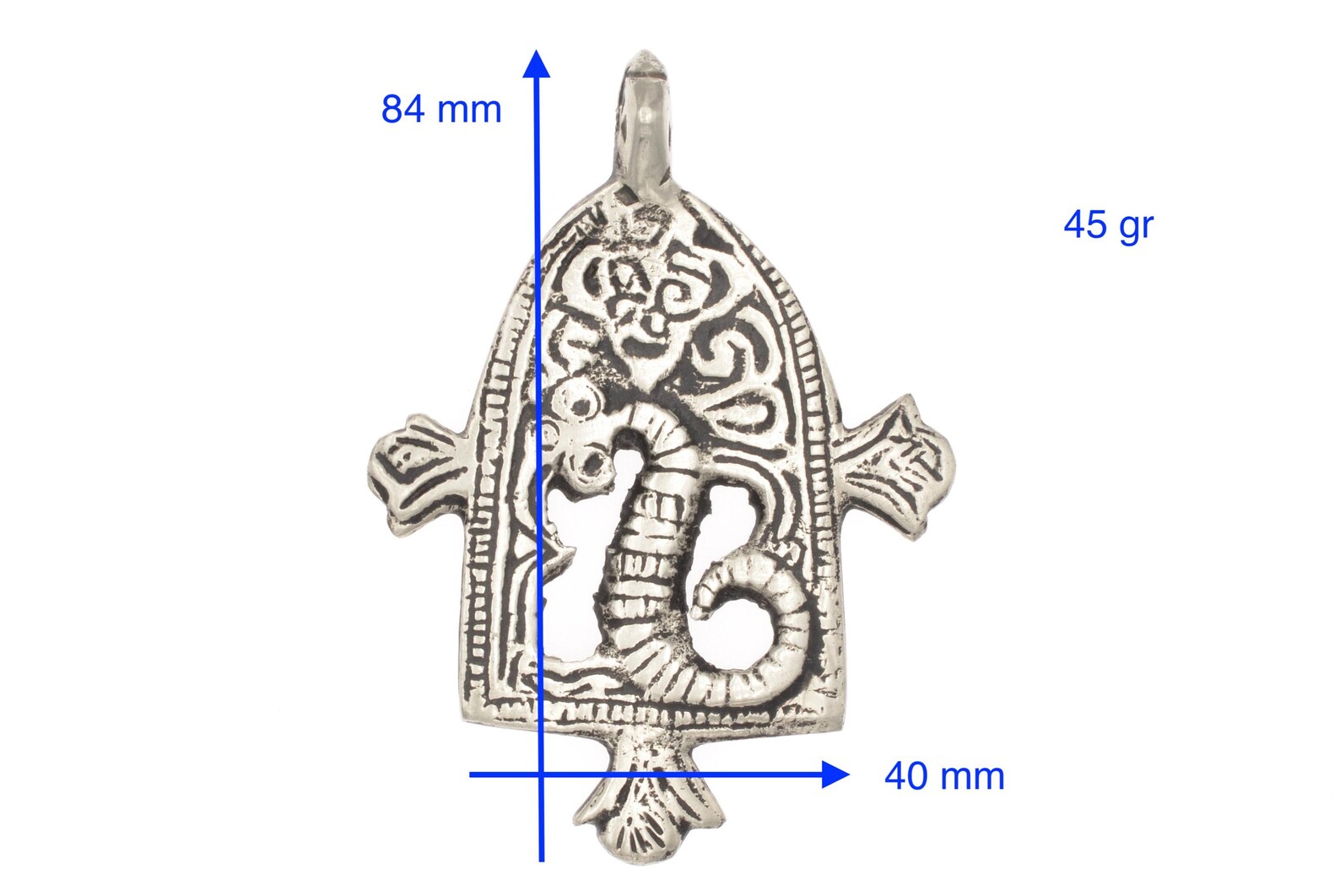 Amazigh Berber LOUHA Silver Amulet Necklace from Todrha Valley