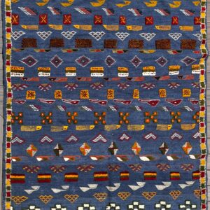 Berber Hanbel Handwoven Colorful Amazigh Wool Tribal Rug