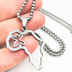 Amazigh Berber Afrique Necklace With Stainless Steel Chaîne