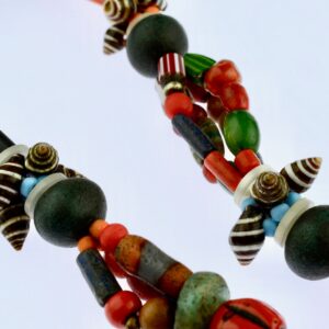 Vintage Berber Tagmout Amazigh Necklace with Coral Lapis Lazuli Carnelian