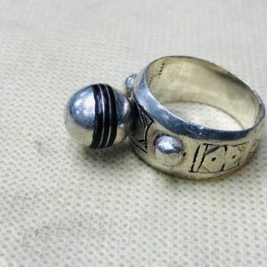 Amazigh Berber Tuareg Silver Ring with Traditional Engraving