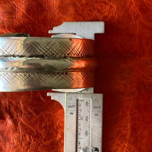 Berber Antique Tunisian Wide Flared Silver Bracelet with Satiny Wear