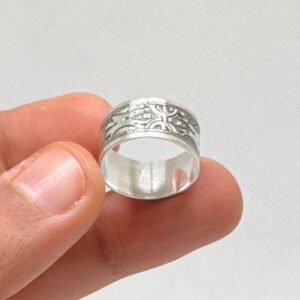Amazigh Tuareg Yaz Sterling Silver Berber Ring Size 8 Tribal Jewelry