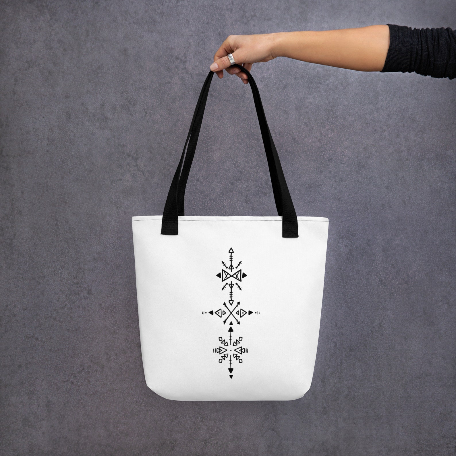 Amazigh Berber Kabyle Tifinagh Motifs Design Tote Bag