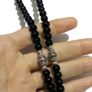 Berber Amazigh Tuareg Onex Hematite Beaded Color Cord Necklace