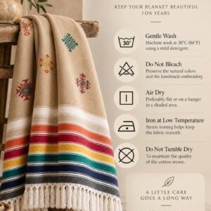 Amazigh Handwoven Embroidered Bedspread Coverlet Blanket Berber Textile Design