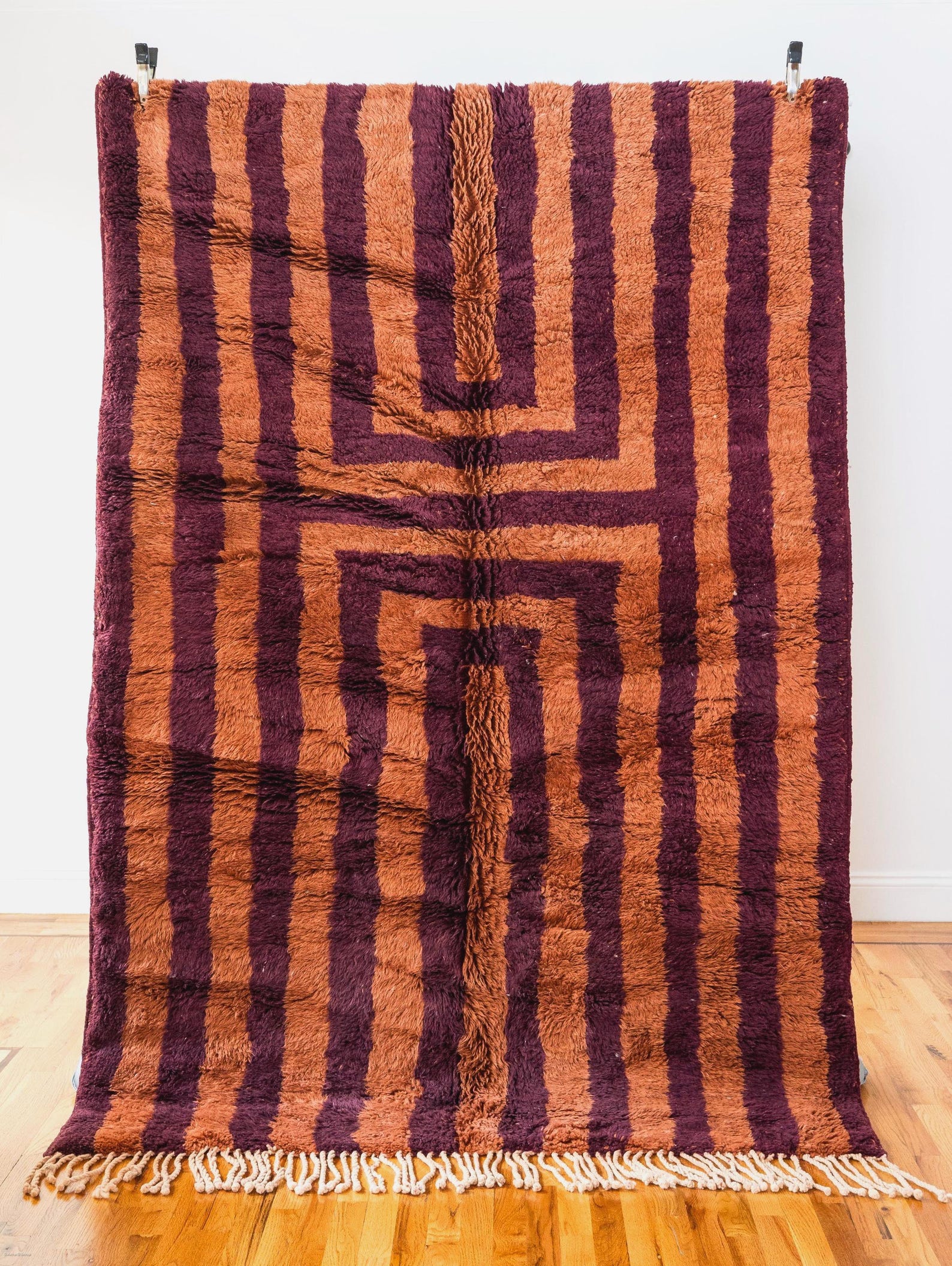 Amazigh Berber Hand-Knotted Wool Area Rug Terra Earthy Tones