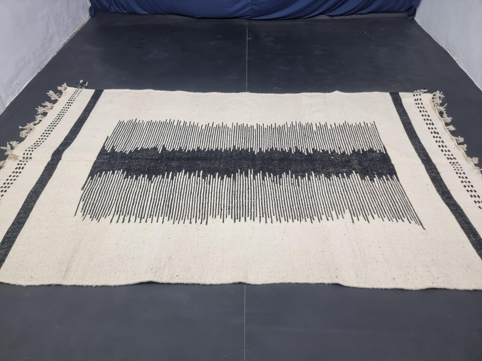Handwoven Berber Boujaad Rug know that Geometric Kilim