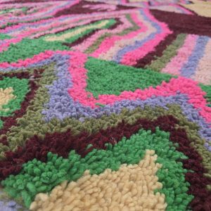 Amazigh Colorful Azilal Abstract Berber Area Rug Together to Create Design