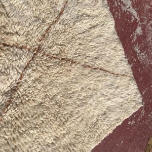 Berber Handmade Ivory Beni Ourain Wool Geometric Rug