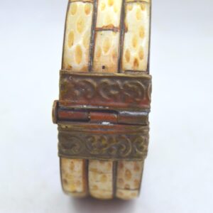 Amazigh Berber Vintage Wide Cuff Bracelet with Bone Brass Design