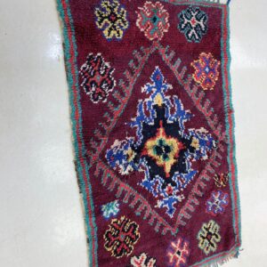 Berber Boucherouite Rugs with Amazigh Design Colorful Rug
