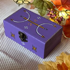 Amazigh Wooden Box Handmade Ring Jewelry Storage Symbol Decor