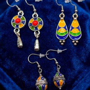 Amazigh Berber Kabyle kabyles Earrings Set with Three Paires