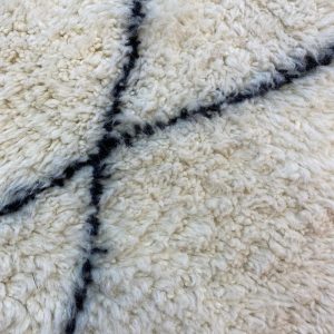 Berber Boho Checkered Wool Cotton Hand Knotted Rug