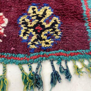 Berber Boucherouite Rugs with Amazigh Design Colorful Rug