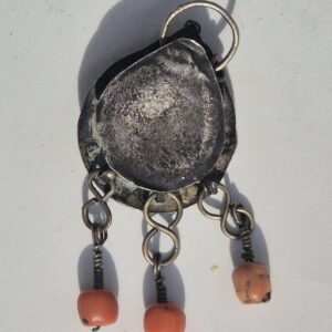 Berber Amazigh traditioneller Amulett Anhänger Emaille Koralle Necklace