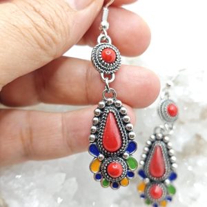 Amazigh Kabyle Berber Earrings with Traditional Ethnic Design