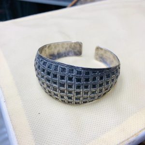 Berber Amazigh Tuareg Manchette Gravé Silver 925 Bracelet