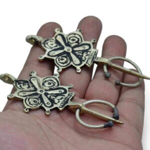Amazigh Berber Vintage Fibula Pair Traditional Tribal Brooches